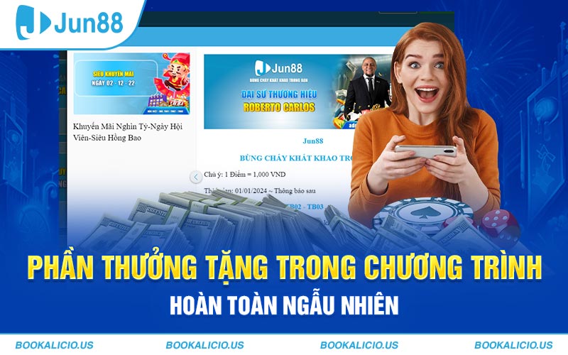 Phần thưởng tặng trong chương trình hoàn toàn ngẫu nhiên